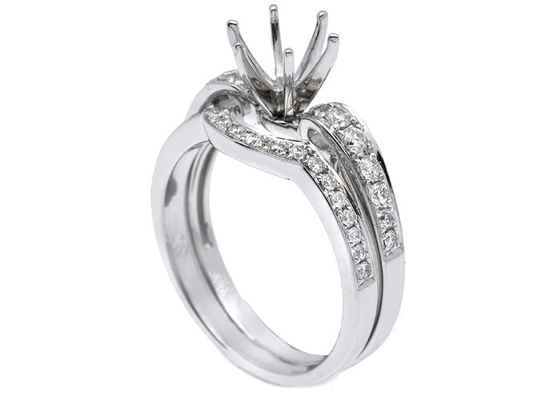 OEM Semi Mount Ring Settings, 0,18 ct 1,5 mm naturalny pierścionek z diamentem
