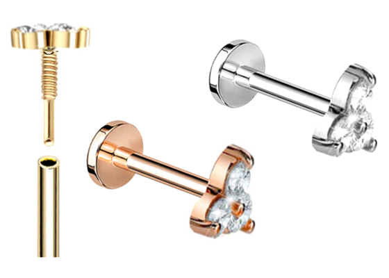 Helix Gold Body Piercing Biżuteria Kolczyk Sztanga kształt 5mm 8mm 10mm Wymiar