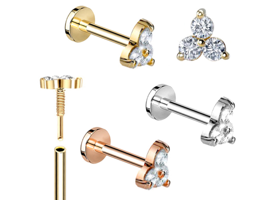 Helix Gold Body Piercing Biżuteria Kolczyk Sztanga kształt 5mm 8mm 10mm Wymiar