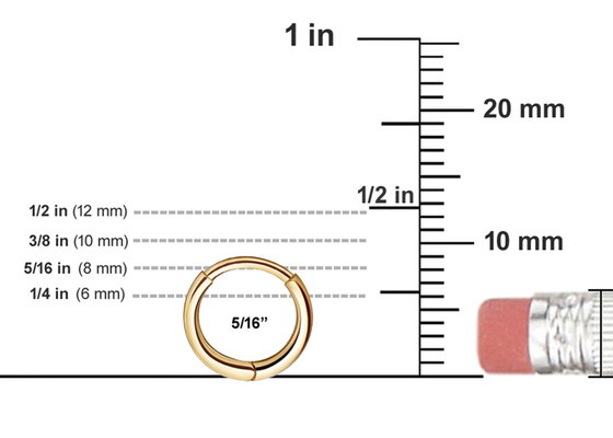 14K Gold Body Piercing Biżuteria Kolczyk OEM ODM z prostokątnym diamentem