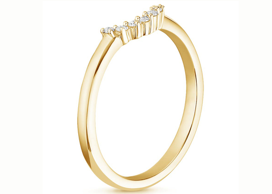0,15 ct 14 k żółte złoto pierścionki do układania w stosy, diamentowe pierścienie do układania w stosy 2 mm 1,5 mm rozmiar kamienia