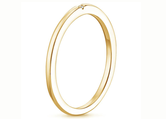 Solitaire Diamond 14K Yellow Gold Biżuteria Tiny 0.04ct 2.0mm-2,3mm Rozmiar paska