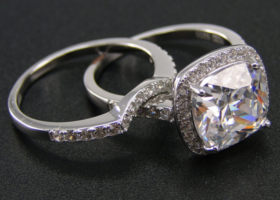 Halo 1.0ct diamentowe pierścionki zaręczynowe 53 szt. Typ ustawienia ząbków