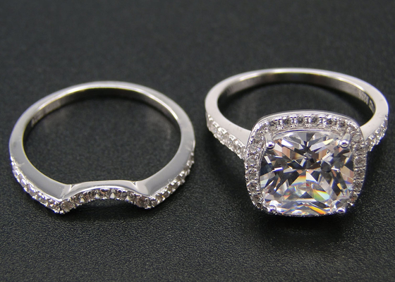 Halo 1.0ct diamentowe pierścionki zaręczynowe 53 szt. Typ ustawienia ząbków
