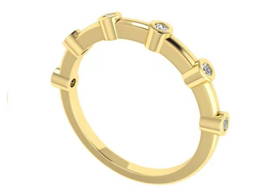 6 sztuk diamentów 18-karatowy pierścionek z różowego złota 1,5 mm okrągłe cięcie OEM na zaręczyny