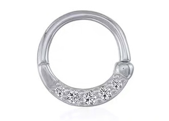 Eternity Hoop 14K Gold Clicker Piercing OEM ODM do przegrody nosowej