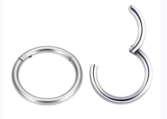 Periceing White Gold Clicker, 14-karatowe złote kolczyki Hoop OEM ODM na rocznicę