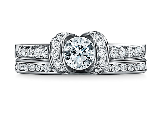 0.78ct zestaw pierścionków zaręczynowych 14K białe solidne złoto okrągłe cięcie 3MM