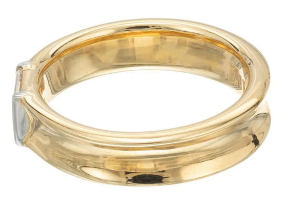 0.58ct 6x4MM Solitaire Stone 14K Solid Gold Jewelry Diamond Wedding Ring