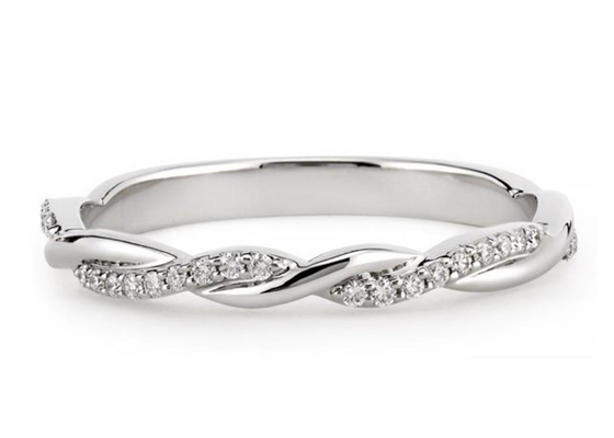 14K białe złoto prawdziwy diamentowy pierścionek z biżuterią 0,3ct okrągłe cięcie ODM na zaręczyny