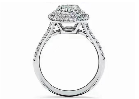 Zestaw pierścionków ślubnych Halo OEM z poduszką z diamentem o masie 66 szt. 1,2 ct