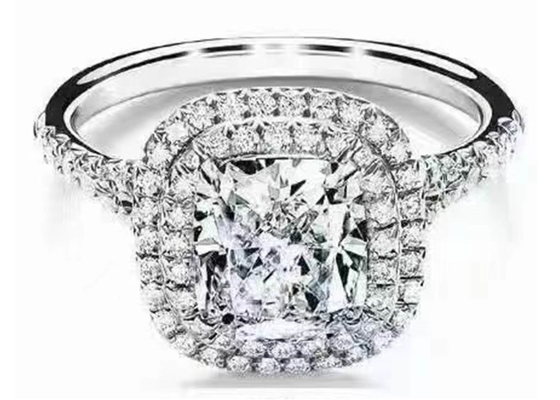 Zestaw pierścionków ślubnych Halo OEM z poduszką z diamentem o masie 66 szt. 1,2 ct