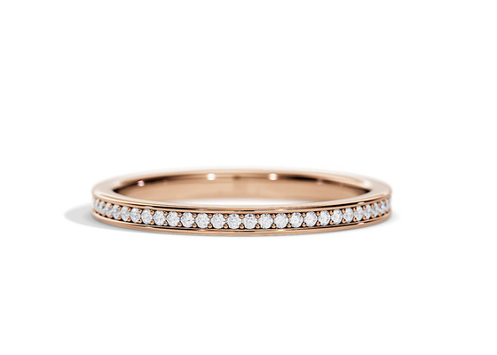 Half Eternity 9K Gold Ring Stacking Waga 0,36 ct na rocznicę