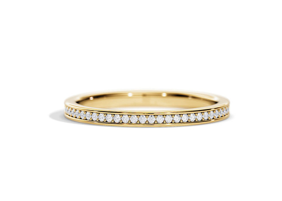 Half Eternity 9K Gold Ring Stacking Waga 0,36 ct na rocznicę