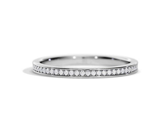 Half Eternity 9K Gold Ring Stacking Waga 0,36 ct na rocznicę