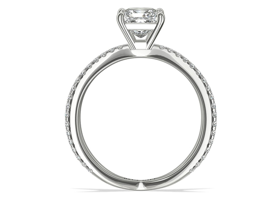 0.1ct RD3.0MM Zestaw obietnicy zaręczynowej i obrączki ślubnej Waga 3,21g