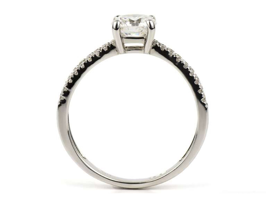 0.1ct Diamond 14K Solid Gold Biżuteria Okrągły Cut Waga 3,21g do zaręczyn