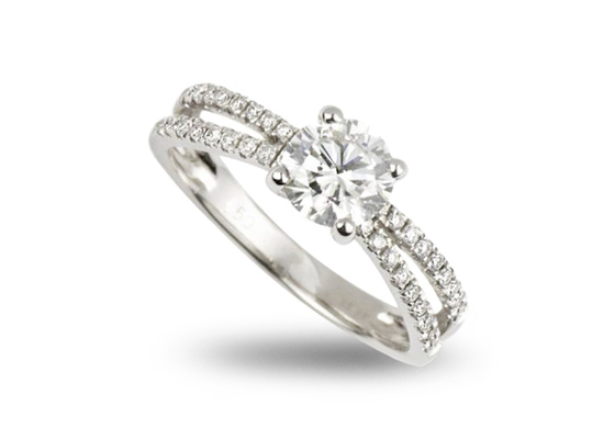 0.1ct Diamond 14K Solid Gold Biżuteria Okrągły Cut Waga 3,21g do zaręczyn