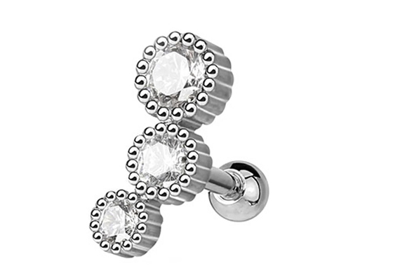 Sterylne złote kolczyki do piercingu ciała na chrząstkę Tragus Dia 3 × 3 mm ODM
