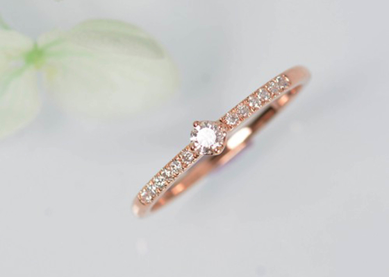 Pierścionek z biżuterią z prawdziwego diamentu 4 mm Waga 0,25 ct Okrągłe cięcie na rocznicę OEM