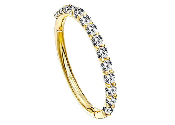 Hoop Shape 16g Złote kolczyki na chrząstkę Rozmiar 1,2 × 8 mm na wesele