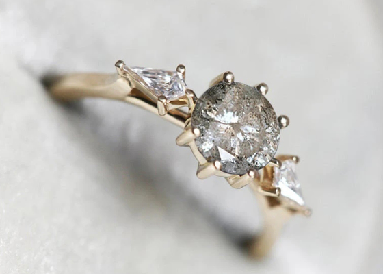0.8ct Lab Grown Diamond Engagement Rings, 9-karatowe złote obrączki ODM OEM