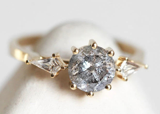 0.8ct Lab Grown Diamond Engagement Rings, 9-karatowe złote obrączki ODM OEM