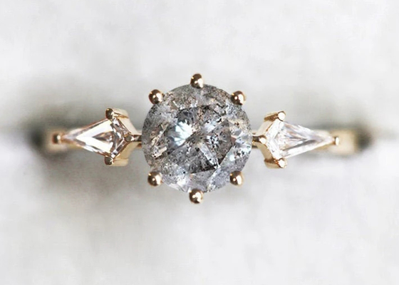 0.8ct Lab Grown Diamond Engagement Rings, 9-karatowe złote obrączki ODM OEM