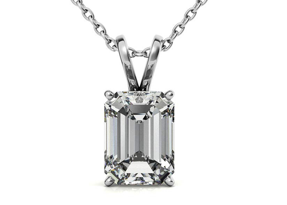 1,05 ct szmaragdowe 14-karatowe złote naszyjniki Dia 7 × 5 mm Ustawienie ramki Typ