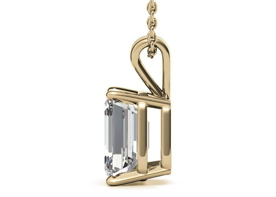 1,05 ct szmaragdowe 14-karatowe złote naszyjniki Dia 7 × 5 mm Ustawienie ramki Typ