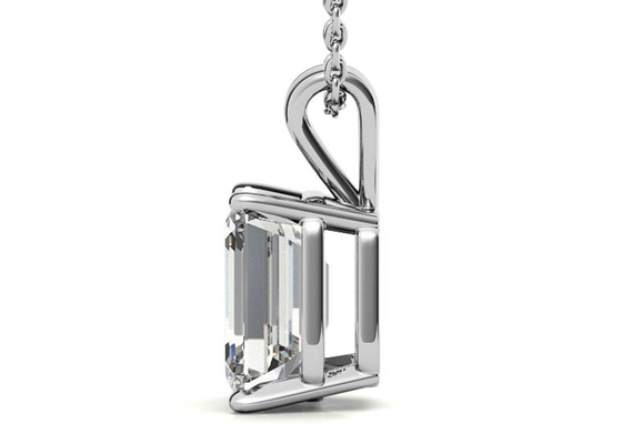 1,05 ct szmaragdowe 14-karatowe złote naszyjniki Dia 7 × 5 mm Ustawienie ramki Typ