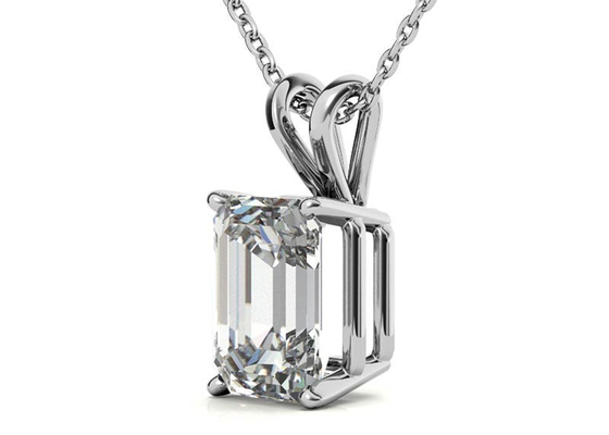 1,05 ct szmaragdowe 14-karatowe złote naszyjniki Dia 7 × 5 mm Ustawienie ramki Typ