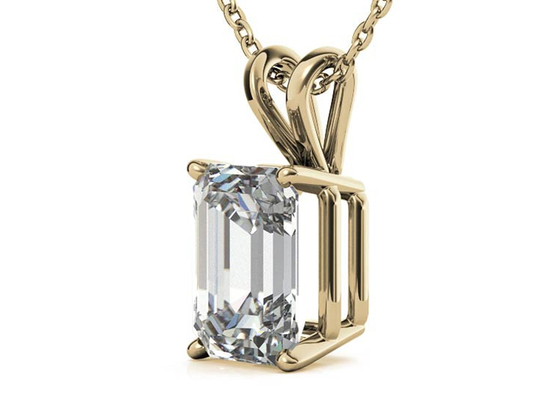 1,05 ct szmaragdowe 14-karatowe złote naszyjniki Dia 7 × 5 mm Ustawienie ramki Typ