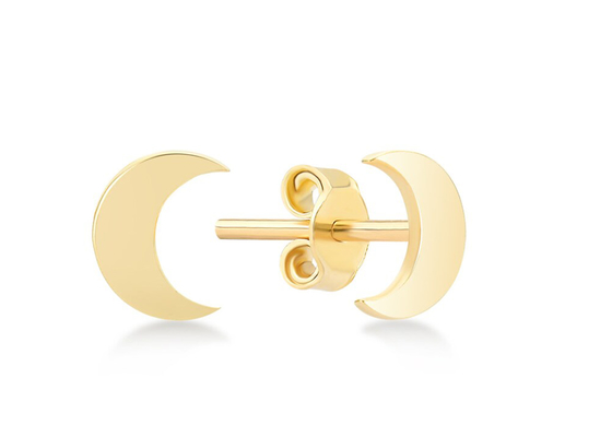 Crescent Shape 9K Złote kolczyki 6MM Wymiar ODM na prezent na imprezę