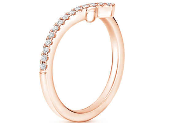 Pierścionki zaręczynowe Moissanite z 9K różowego złota 1,3 mm 0,14 karata okrągły kształt