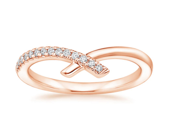 Pierścionki zaręczynowe Moissanite z 9K różowego złota 1,3 mm 0,14 karata okrągły kształt