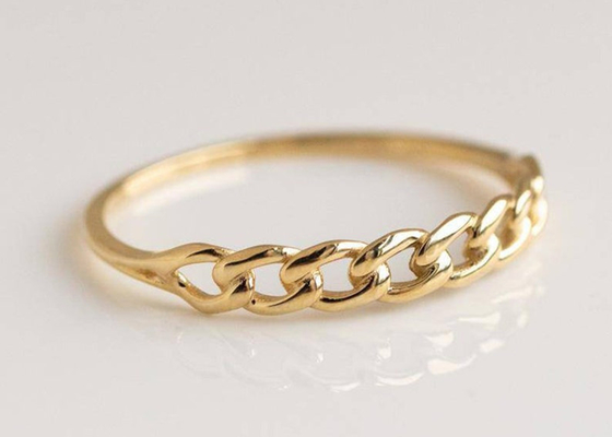 Układanie w stos 9K Złoty pierścionek 2,0 mm Wymiar Prong Hand Setting Type OEM