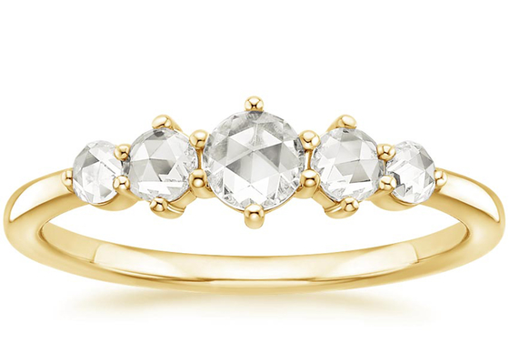 Różny rozmiar pierścionek zaręczynowy z diamentem o szlifie różanym, 0,49 ct 4 mm diamentowy pierścionek