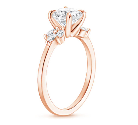 Pear Cut Lab Grown Moissanite Ring 0,77ct PS5 × 7mm Wymiar 14K Materiał z różowego złota