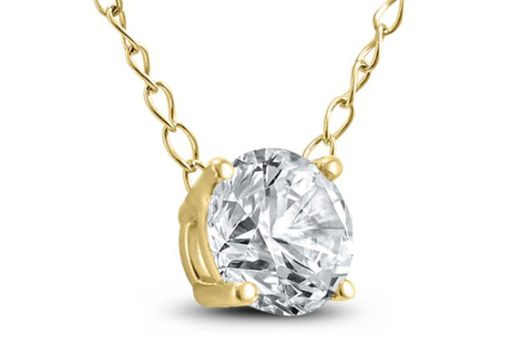 4 mm 0,23 ct diamentowy naszyjnik z pasjansem, 4 bolce 14-karatowy naszyjnik z żółtego złota