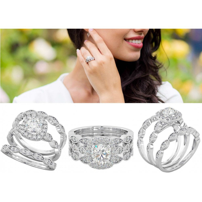 51 sztuk 0.51CT Halo Diamond Pierścionek zaręczynowy Zestaw Claw Prong Typ ustawienia