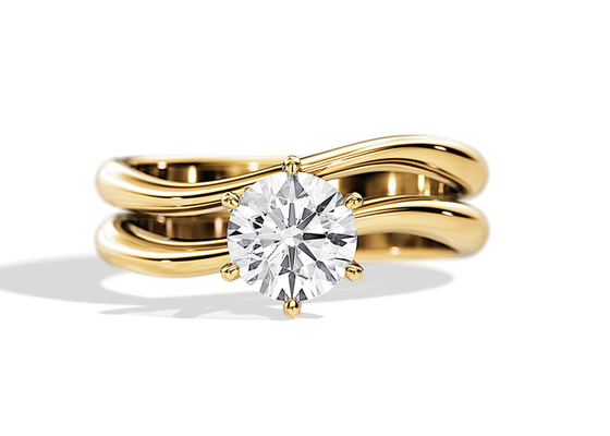 Solitaire Set Diamond Engagement Wedding Rings z naturalnym diamentem 1.0CT 6.5mm