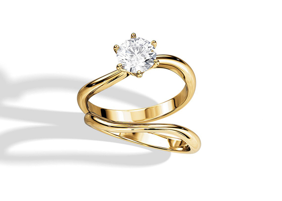 Solitaire Set Diamond Engagement Wedding Rings z naturalnym diamentem 1.0CT 6.5mm