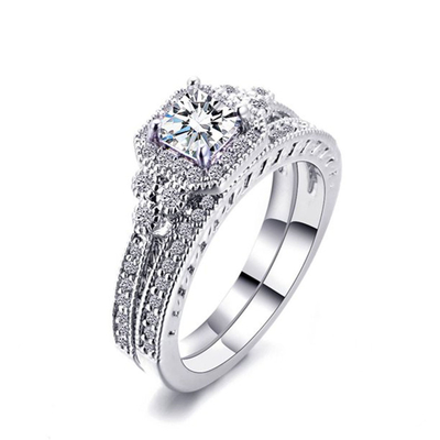 0,62 ct 2 karatowy pierścionek z brylantem o szlifie księżniczki, 62 szt. Pierścionków zaręczynowych Moissanite